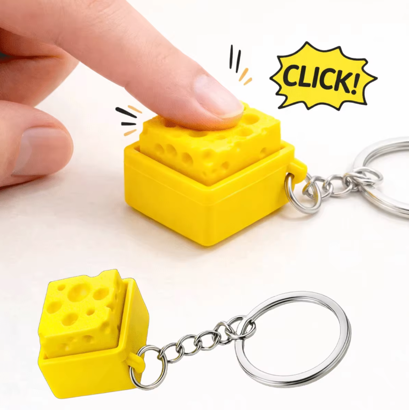3D Printing Toys - Gantungan Kunci Mini Keyboard Keju 3D