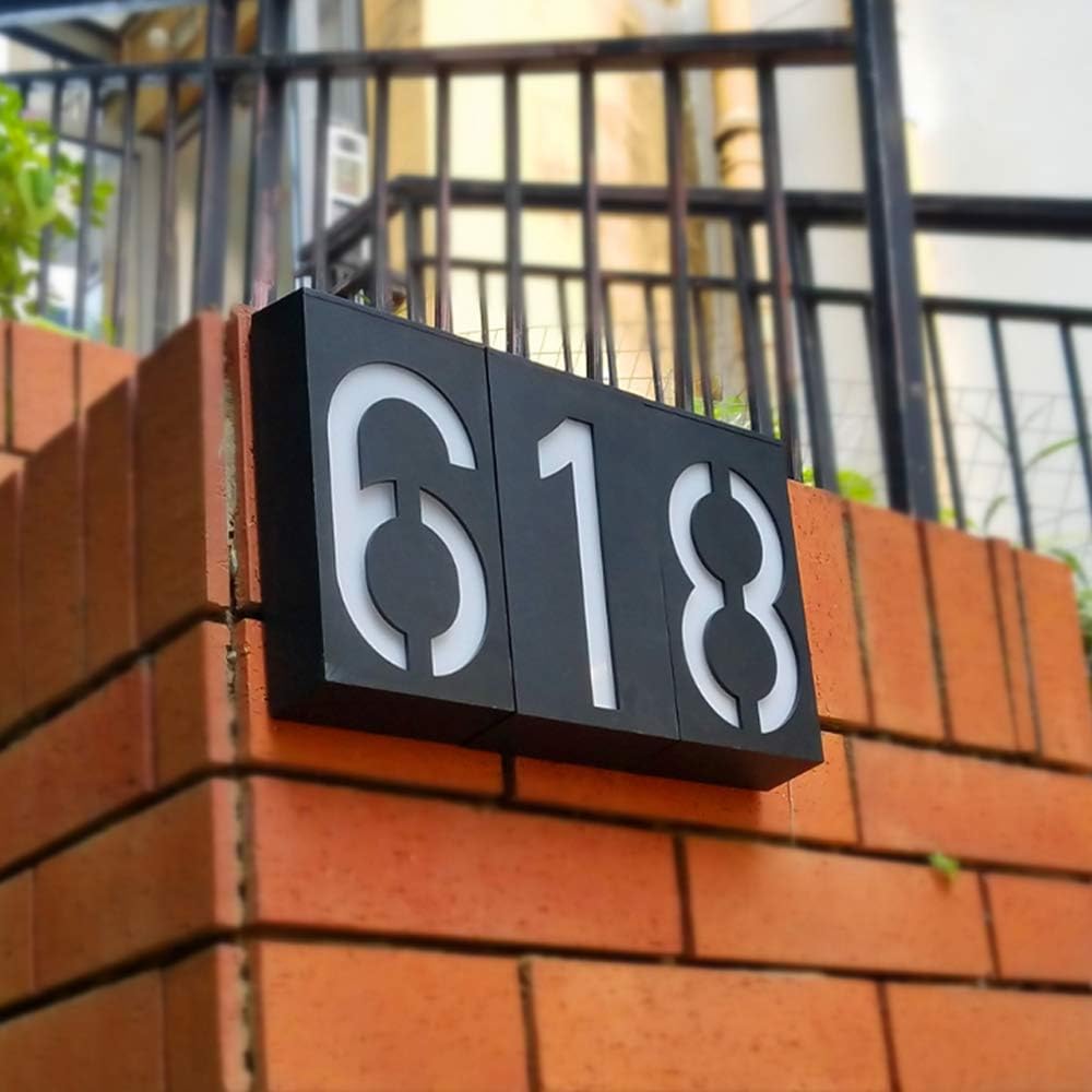 Build Plate - 1 Buah Nomor Rumah Berlampu Tenaga