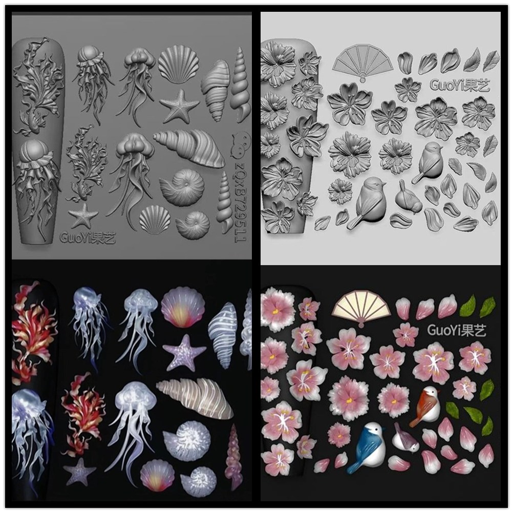 3D Printing Template - 1pc Cetakan Akrilik 3D Bentuk Ikan