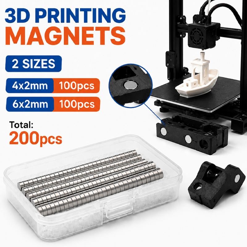 3D Printing Bambu Lab - 200pcs/box Kit Magnet Cetak 3D Untuk