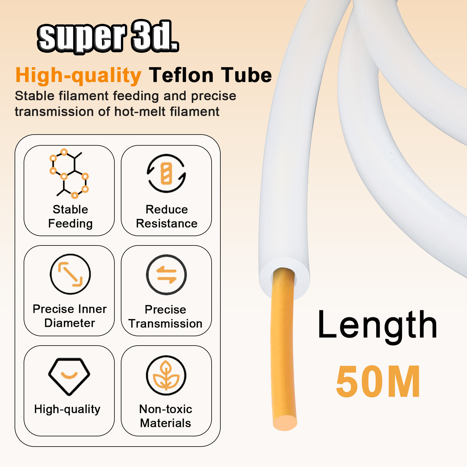 1/2/50M Tabung PTFE Bambu Lab  - 3D Printing Bambu Lab ulasan dan harga