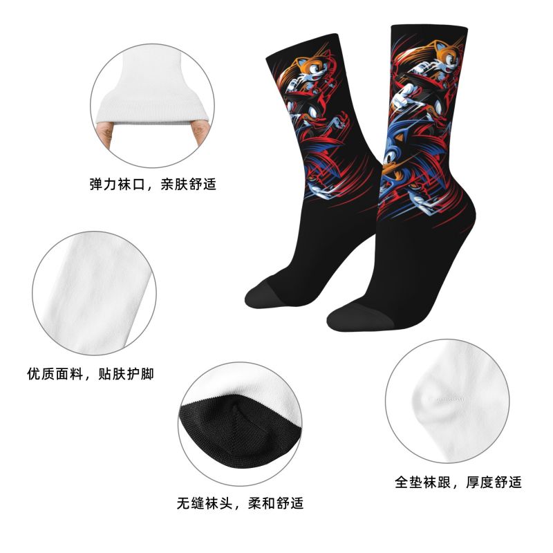 Kaos Kaki Fashion Custom Sonic - 3D Printing Game ulasan dan harga